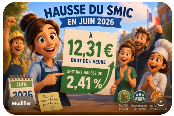 HAUSSE SMIC JUIN 2026